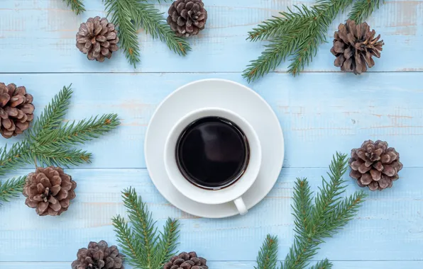Украшения, Новый Год, Рождество, Christmas, wood, New Year, coffee cup, decoration