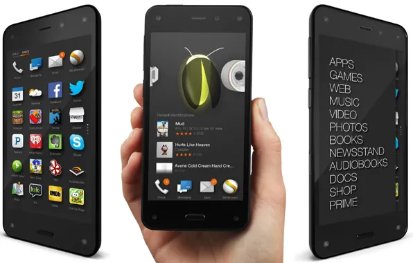 Facebook, phone, smartphone, Twitter, Skype, IMDB, Amazon Fire Phone