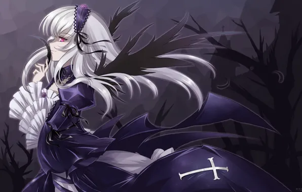Тьма, Anime, Suigintou, хрест., Rozen maiden