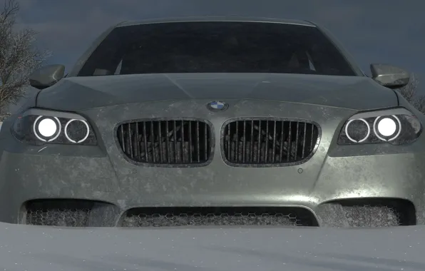 HDR, BMW, Winter, Snow, Game, F10, Xbox One, Deep