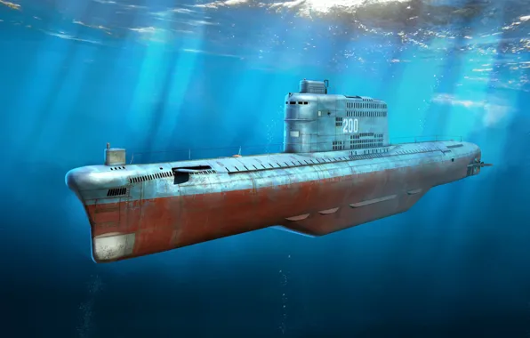 Картинка Китай, СССР, подводная лодка, ВМФ НОАК, Type 031, PLA Navy Type 031 Golf Class, проект …