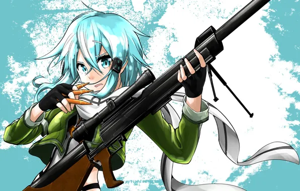 Девушка, оружие, аниме, арт, Мастера меча онлайн, Sword Art Online