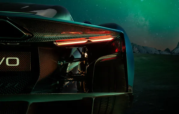 Картинка Zenvo, Aurora, close-up, carbon fiber, taillights, Zenvo Aurora Tur