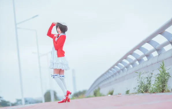 Beautiful, Asian, Model, Woman, Pretty, Japanese, Shorthair, Long Shot