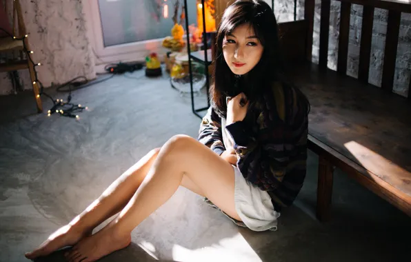 Картинка взгляд, девушка, азиатка