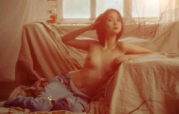 Girl, boobs, nude, brunette, asian, breasts