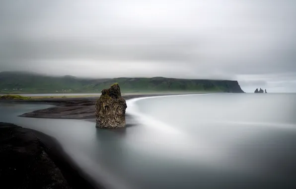 Beach, Iceland, Durholaey