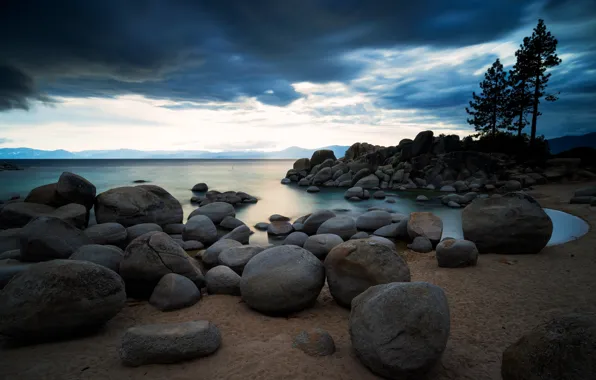 Картинка камни, США, Сьерра-Невада, Lake Tahoe