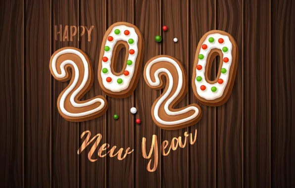 Картинка праздник, Новый год, Christmas, выпечка, New Year, 2020