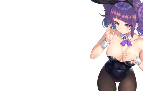 Sexy, Purple, girls, anime, bunny, bunny girl, tight outfit