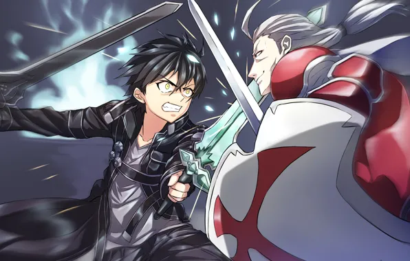 Оружие, злость, меч, мужчина, парень, Мастера меча онлайн, Sword Art Online