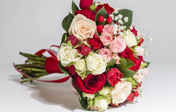 Цветы, розы, букет, свадьба, flowers, bouquet, roses, wedding