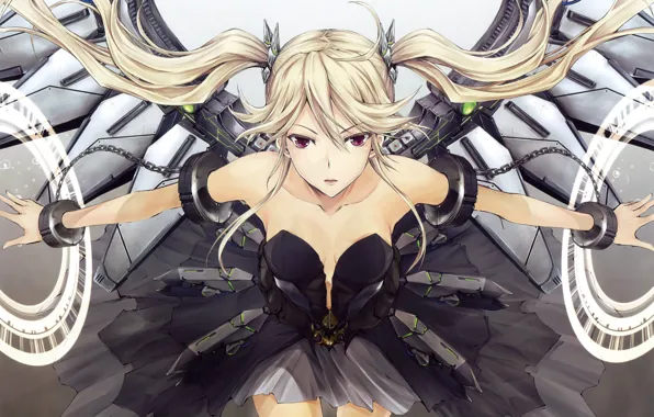 Картинка взгляд, девушка, аниме