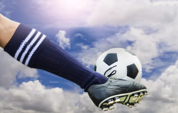Soccer, ball, Sky kick