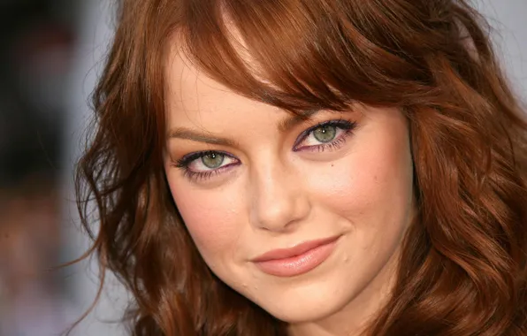 Портрет, актриса, шатенка, красивая, Emma Stone, Эмма Стоун