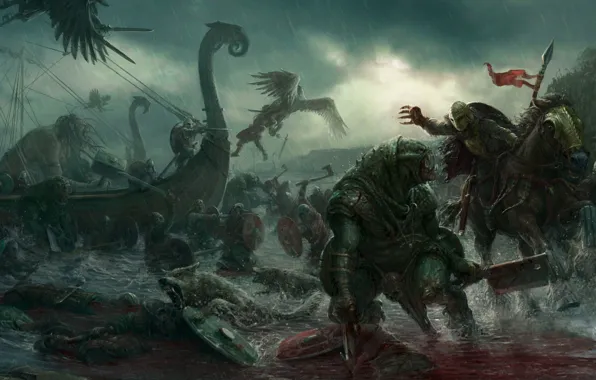 Картинка Vikings, Викинги, Stefan Kopinski, Darklands