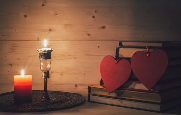 Любовь, сердце, свечи, love, heart, romantic, Valentine's Day