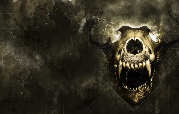 Абстракция, фон, череп, KHOLAT