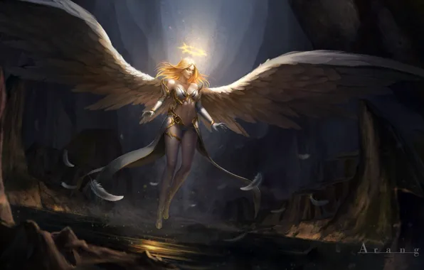 Эротика, взгляд, девушка, крылья, ангел, перья, арт, angel