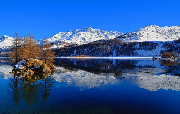 Горы, озеро, Щвейцария