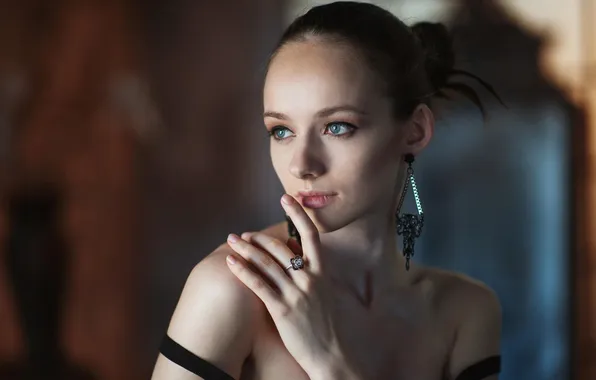 Взгляд, модель, плечи, Анна Павлова, Максим Максимов