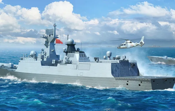 Китай, фрегат, Многоцелевой, Хуаншань, Ли Лао, PLA Navy Type 054A FF