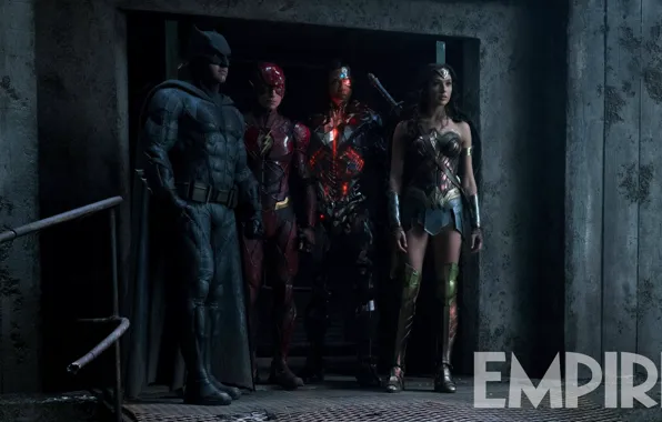 Картинка Wonder Woman, Batman, DC Comics, Flash, Gal Gadot, Justice League, Ben Affleck, Ezra Miller