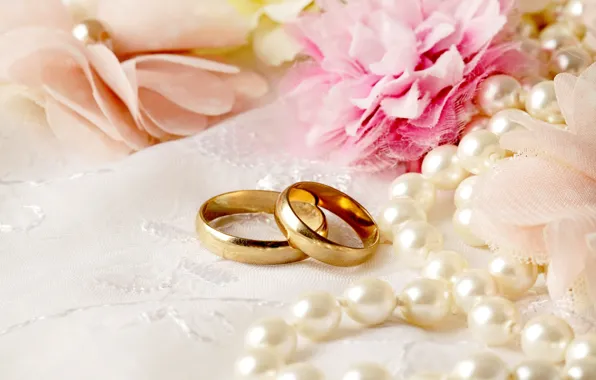 Картинка цветы, кольца, свадьба, flowers, background, ring, soft, wedding
