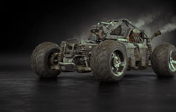 Картинка машина, арт, Багги, Alexandr Novitskiy, Buggy for Apocalypse