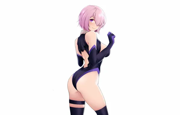 Girl, sexy, ass, cleavage, thighhighs, pink hair, boobs, anime