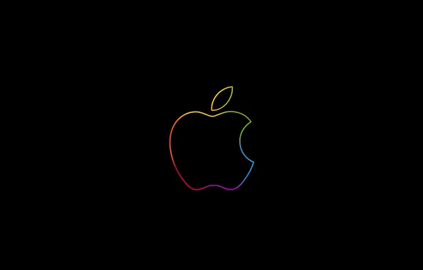 Apple, яблоко, черный фон, black background