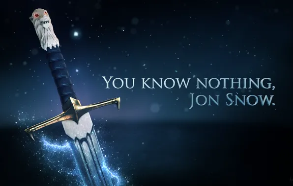 Картинка Game of Thrones, Jon Snow, longclaw, you know nothing