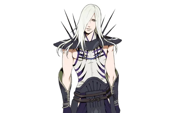 Белый фон, парень, Sengoku Basara, Эпоха Смут