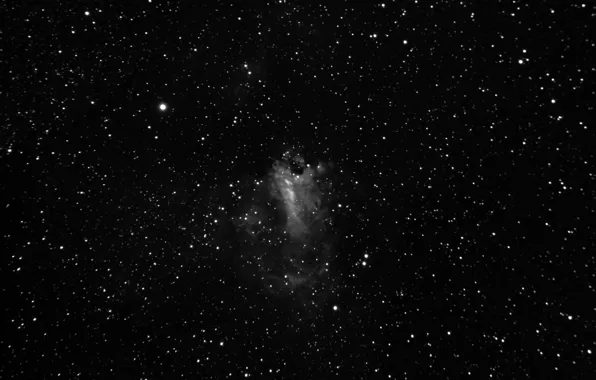 Картинка Стрелец, является, в созвездии, областью, Туманность Омега, H II