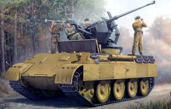 Рисунок, Пантера, Sd.Kfz. 171, Panther, PzKpfw V, Немецкая, Самоходная, Panzerkampfwagen V