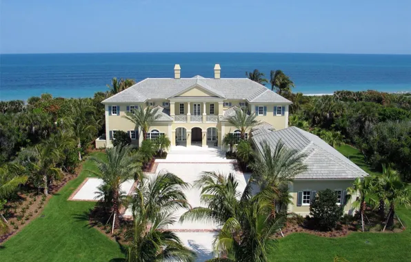 Пальмы, океан, вилла, Florida, Vero Beach