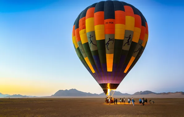 Картинка воздушный шар, Африка, Намибия, Namib-Naukluft National Park