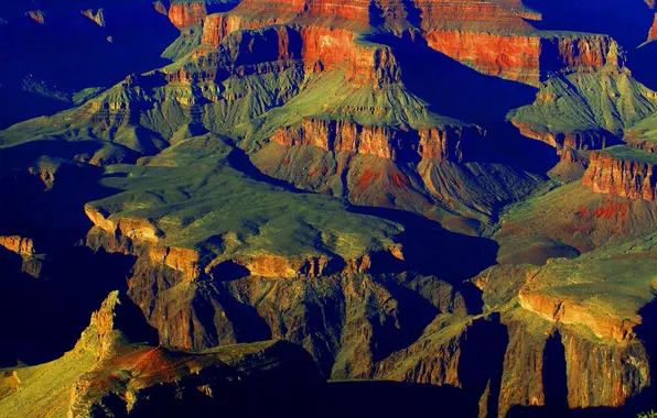 Закат, горы, скалы, каньон, Аризона, США, Grand Canyon National Park