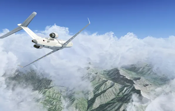 Flying, military, airplane