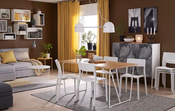 Дизайн, стиль, интерьер, гостиная, столовая, ИКЕА, IKEA idea decor, ИКЕА декор