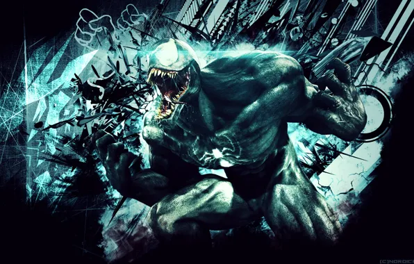 Язык, паук, пасть, клыки, комиксы, Веном, Venom, симбиот