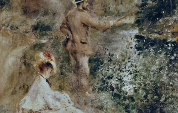 Природа, картина, жанровая, Рыбак, Пьер Огюст Ренуар, Pierre Auguste Renoir