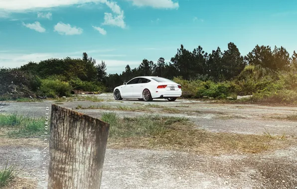 White, 360forged, Audi A7 Sportback