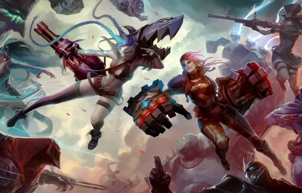 Shen, Caitlyn, Malphite, LOL, Jinx, Sona, Zed, Yasuo