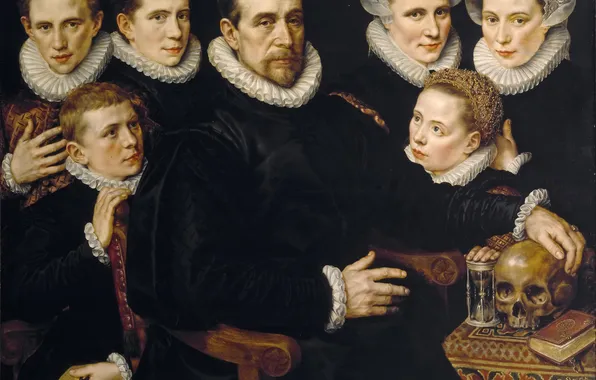 Картинка картина, Семейный Портрет, Адриан Томас Кей