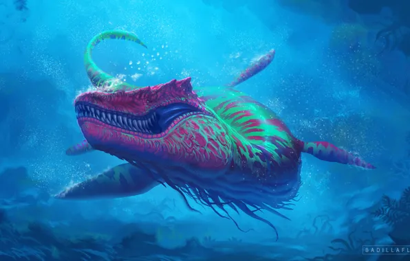Океан, Море, Хищник, Fantasy, Monster, Art, Predator, Style