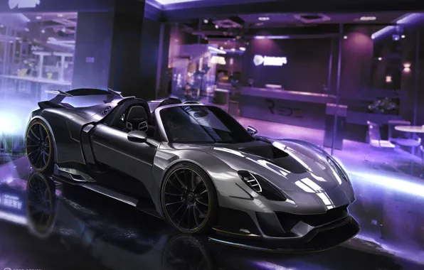 Авто, Porsche, Машина, Car, Суперкар, Спорткар, Porsche 918, Porsche 918 Spyder