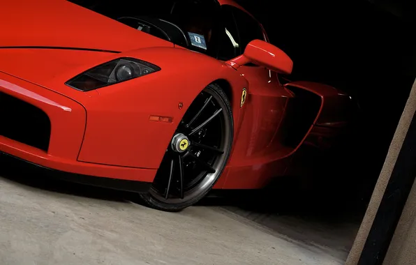 Красный, Ferrari, red, феррари, Enzo, передняя часть, энзо
