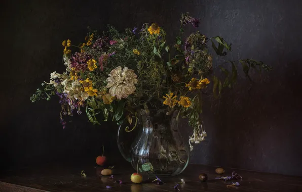 Картинка цветы, букет, натюрморт, Увядший