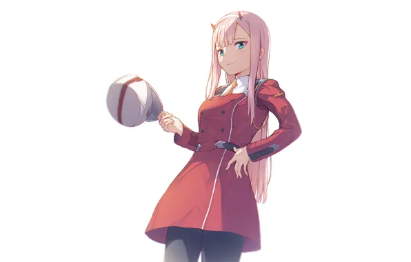 Девушка, платье, кепка, 002, Darling In The Frankxx, Милый во Франксе, Zero Two